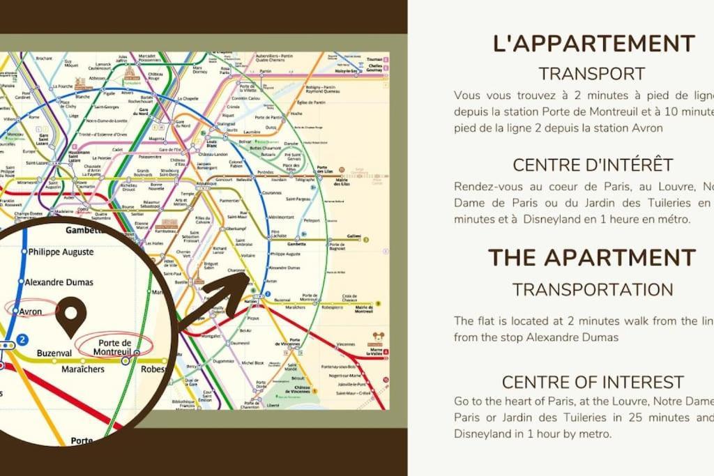 21.Appart 4Pers#1 Bedroom #Pere Lachaise #Nation باريس المظهر الخارجي الصورة